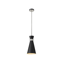 Load image into Gallery viewer, Soriano Pendant Light in Matte Black/Brushed Nickel (8-Inch).