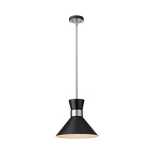 Load image into Gallery viewer, Soriano Pendant Light in Matte Black/Brushed Nickel (13.2-Inch).