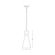 Load image into Gallery viewer, Soriano Pendant Light - line drawing.