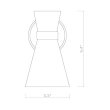 Load image into Gallery viewer, Soriano Wall Light - line drawing.