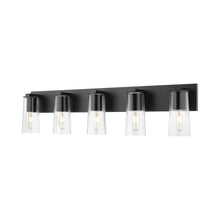 Load image into Gallery viewer, Titus Bath Vanity Light in Matte Black (5-Light).