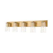 Load image into Gallery viewer, Titus Bath Vanity Light in Modern Gold (5-Light).