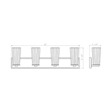Load image into Gallery viewer, Titus Bath Vanity Light - line drawing.