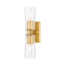 Load image into Gallery viewer, Titus Bath Wall Light in Modern Gold (2-Light).