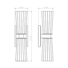 Load image into Gallery viewer, Titus Bath Wall Light - line drawing.