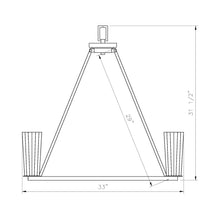 Load image into Gallery viewer, Titus Chandelier - line drawing.