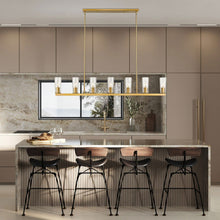 Load image into Gallery viewer, Titus Linear Chandelier in kitchen.