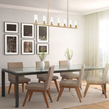Load image into Gallery viewer, Titus Linear Chandelier in dining room.