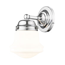 Load image into Gallery viewer, Vaughn Bath Wall Light in Chrome/Matte Opal.