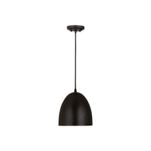 Load image into Gallery viewer, Z-Studio Dome Pendant Light in Satin Black (9.4-Inch).