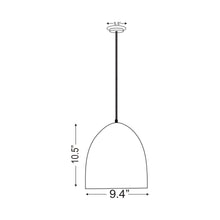 Load image into Gallery viewer, Z-Studio Dome Pendant Light - line drawing.