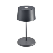 Load image into Gallery viewer, Olivia Mini LED Table Lamp in Dark Grey.