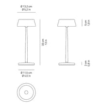 Load image into Gallery viewer, Sister LED Portable Table Lamp - line drawing.