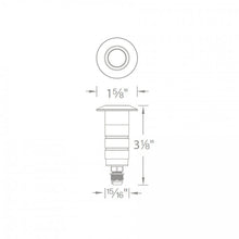 Load image into Gallery viewer, 1 Inch Round LED Inground Light - line drawing.