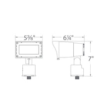 Load image into Gallery viewer, 120V Adjustable Beam Wall Wash LED Landscape Light - line drawing.