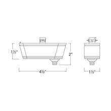 Load image into Gallery viewer, 120V Track Quick Connect Adapter - line drawing.
