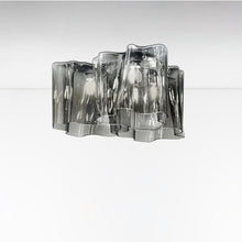 Load image into Gallery viewer, Logico Semi-Flush Mount Ceiling Light in Grey Smoke /Pale Grey/Mini Ceiling Triple Nested.