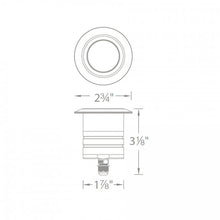 Load image into Gallery viewer, 2 Inch Round LED Underwater Light - line drawing.
