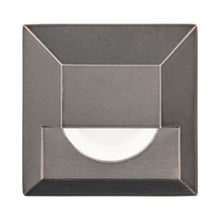 Load image into Gallery viewer, 2 Inch Square LED Step Light in Bronzed Stainless Steel.