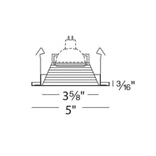 Load image into Gallery viewer, 4 Inch Low Voltage Adjustable Step Baffle Recessed Trim - line drawing.