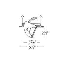 Load image into Gallery viewer, 4 Inch Low Voltage Die-Cast Adjustable Round Recessed Trim - line drawing.