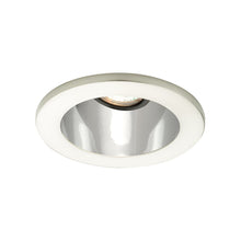 Load image into Gallery viewer, 4 Inch Low Voltage Die-Cast Adjustable Specular LED Recessed Trim in Specular Clear/Brushed Nickel (Halogen/Round).