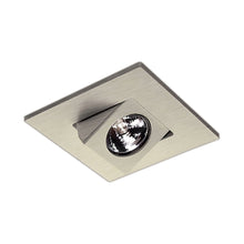 Load image into Gallery viewer, 4 Inch Low Voltage Die-Cast Adjustable Square Recessed Trim in Brushed Nickel (Halogen).