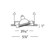 Load image into Gallery viewer, 4 Inch Low Voltage Die-Cast Gimbal Ring Recessed Trim - line drawing.