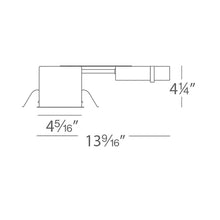 Load image into Gallery viewer, 4 Inch Low Voltage Remodel Non-IC Recessed Housing - line drawing.