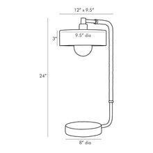 Load image into Gallery viewer, Aaron Table Lamp - line drawing.