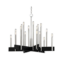 Load image into Gallery viewer, Abrams Chandelier in 18-Light/Polished Nickel.