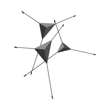 Load image into Gallery viewer, Abstract™ Cluster LED Ceiling/Wall Light in Satin Black.