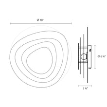 Load image into Gallery viewer, Abstract Panels LED Wall Light - line drawing.
