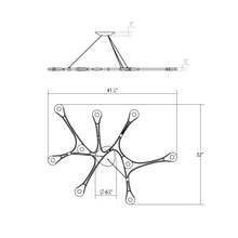 Load image into Gallery viewer, Abstraction™ LED Pendant Light - line drawing.