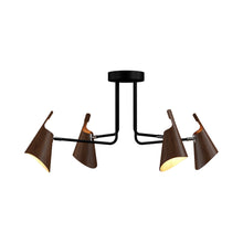 Load image into Gallery viewer, Balance Semi Flush Mount Ceiling Light in Imbuia (4-Light).