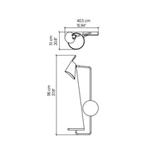 Load image into Gallery viewer, Balance Wall Light - line drawing.