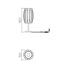 Load image into Gallery viewer, Barrel Table Lamp - line drawing.