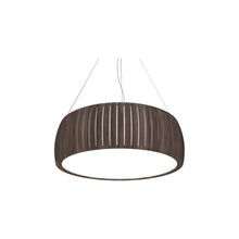 Load image into Gallery viewer, Barril LED Drum Pendant Light in American Walnut (23.62-Inch).