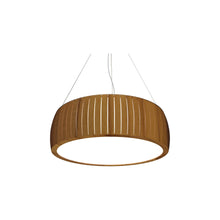 Load image into Gallery viewer, Barril LED Drum Pendant Light in Teak (23.62-Inch).