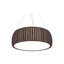 Load image into Gallery viewer, Barril LED Drum Pendant Light in American Walnut (27.56-Inch).