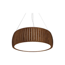 Load image into Gallery viewer, Barril LED Drum Pendant Light in Imbuia (27.56-Inch).