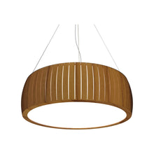 Load image into Gallery viewer, Barril LED Drum Pendant Light in Teak (31.5-Inch).