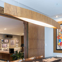 Load image into Gallery viewer, Canoe LED Pendant Light in dining room.