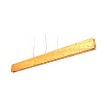 Load image into Gallery viewer, Clean LED Linear Pendant Light in Louro Freijo.