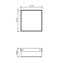 Load image into Gallery viewer, Clean Slim LED Flush Mount Ceiling Light - line drawing.