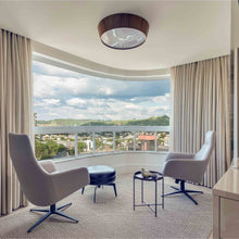 Load image into Gallery viewer, Conical LED Flush Mount Ceiling Light in living room.