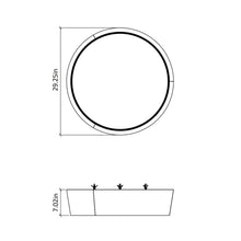 Load image into Gallery viewer, Conical LED Flush Mount Ceiling Light - line drawing.