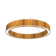 Load image into Gallery viewer, Cylindrical LED Pendant Light in Teak.