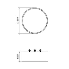 Load image into Gallery viewer, Cylindrical LED Flush Mount Ceiling Light - line drawing.