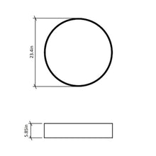 Load image into Gallery viewer, Cylindrical LED Flush Mount Ceiling Light - line drawing.